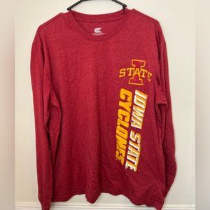 IOWA STATE long sleeve T-shirt men’s size XL womens 2X Red